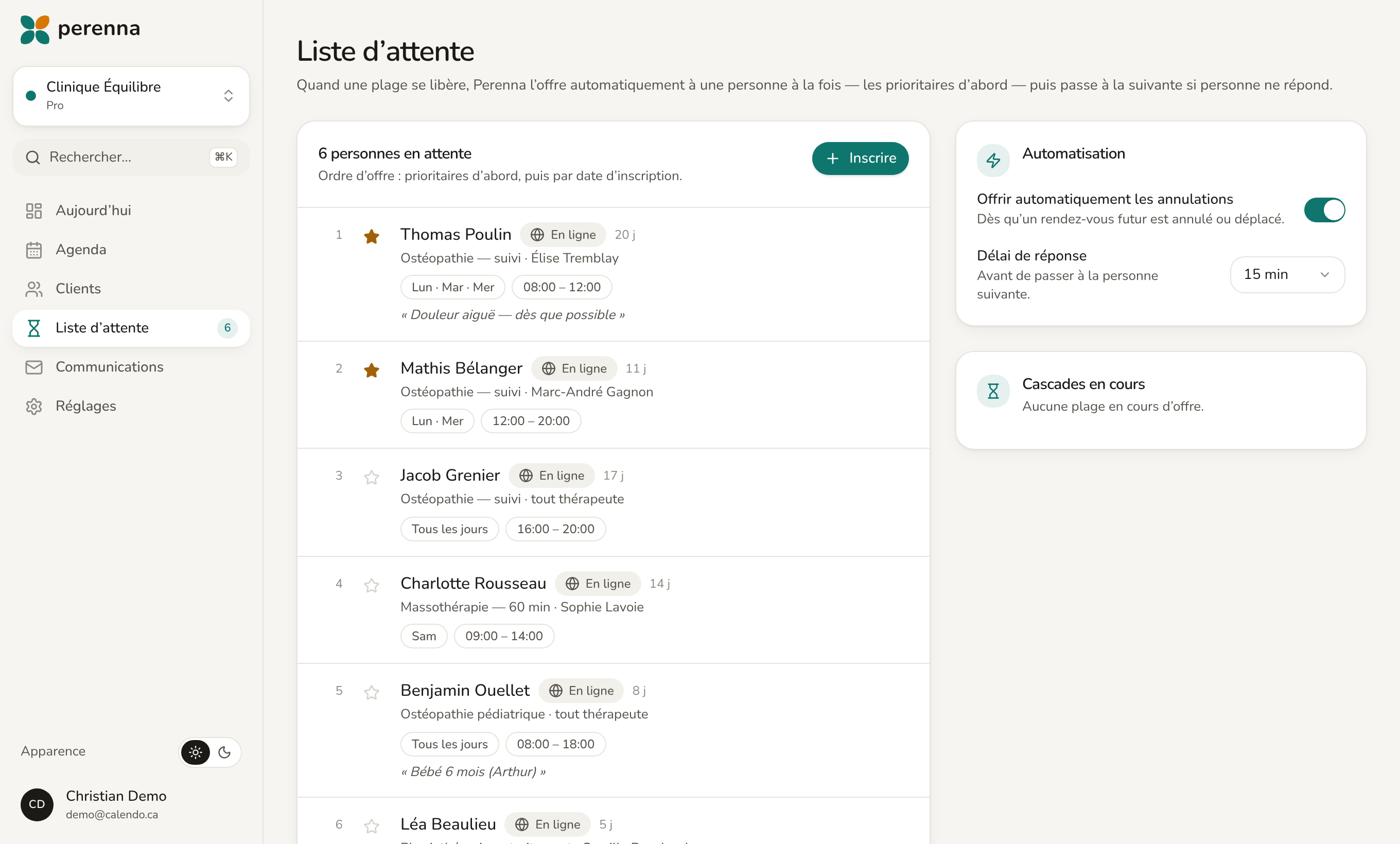 Liste d’attente